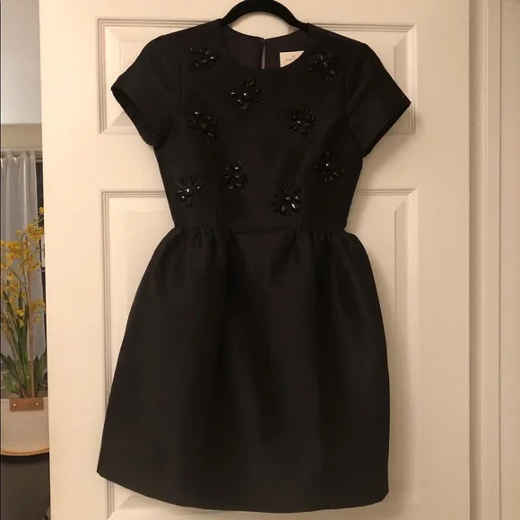 kate spade | Dresses | Kate Spade Black Embellished Cupcake Dress Size 0 |  Poshmark